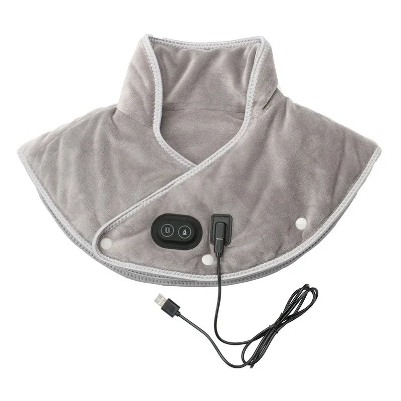 NeckFusion™ Heated Neck & Shoulder Wrap – 3-Level Thermal Compress with Vibration Massage