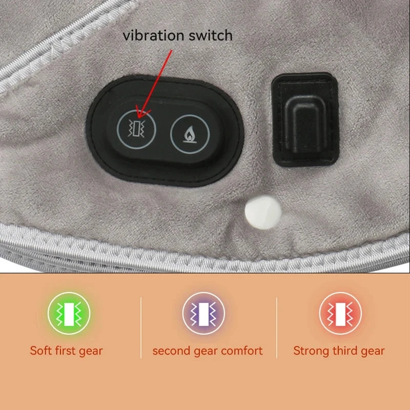 NeckFusion™ Heated Neck & Shoulder Wrap – 3-Level Thermal Compress with Vibration Massage
