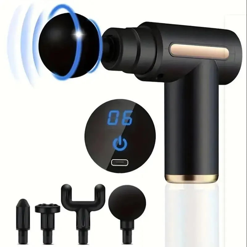 NeckFusion™ Deep Tissue Massage Gun – 99 Speed Levels, Quiet Motor, Full-Body Muscle Relief