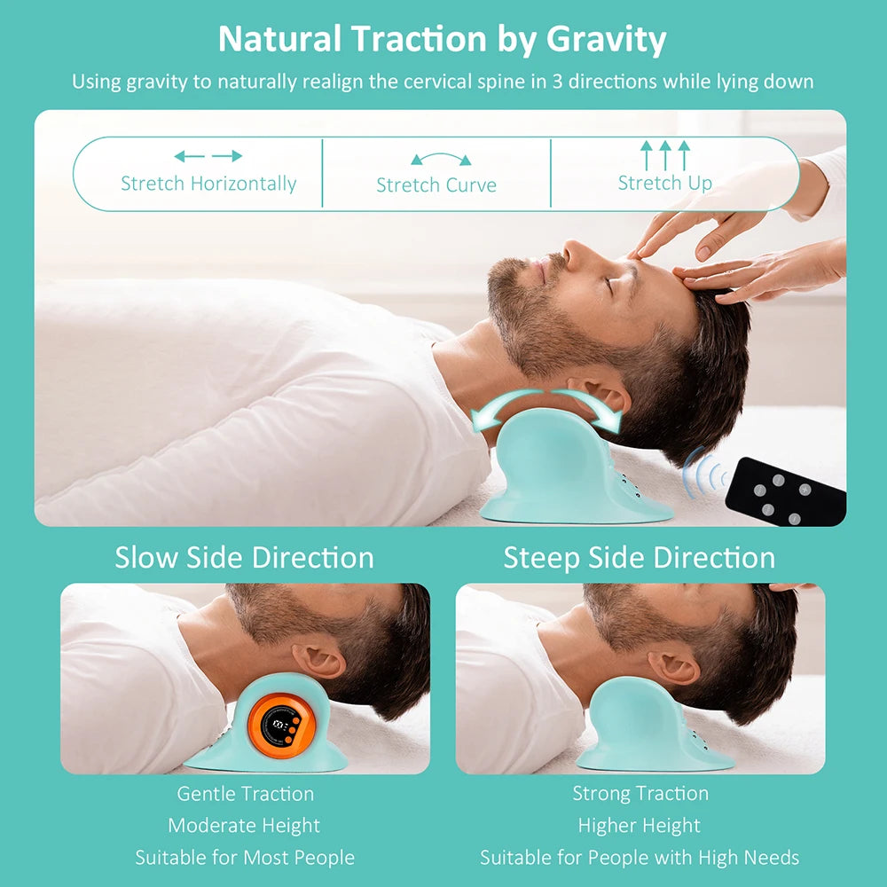NeckFusion™ Cervical Neck Traction & Massage Pillow – Vibration, Kneading & Ergonomic Support