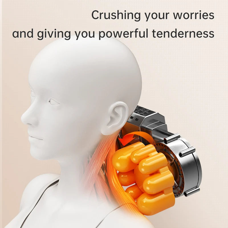 NeckFusion™ 3D Shiatsu Neck & Shoulder Massager Pillow – Heated Kneading Relief for Neck, Back & Stress