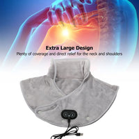 NeckFusion™ Heated Neck & Shoulder Wrap – 3-Level Thermal Compress with Vibration Massage