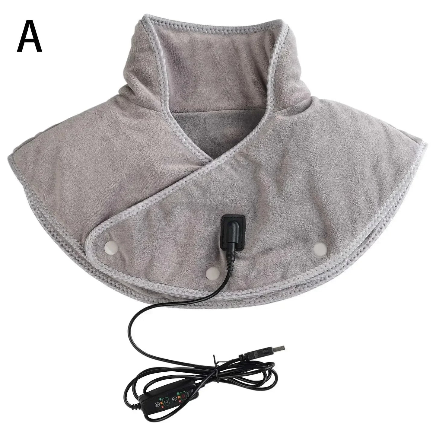NeckFusion™ Heated Neck & Shoulder Wrap – 3-Level Thermal Compress with Vibration Massage