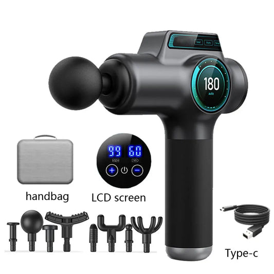 NeckFusion™ Deep Tissue Massage Gun – 99 Speed Levels, Quiet Motor, Full-Body Muscle Relief