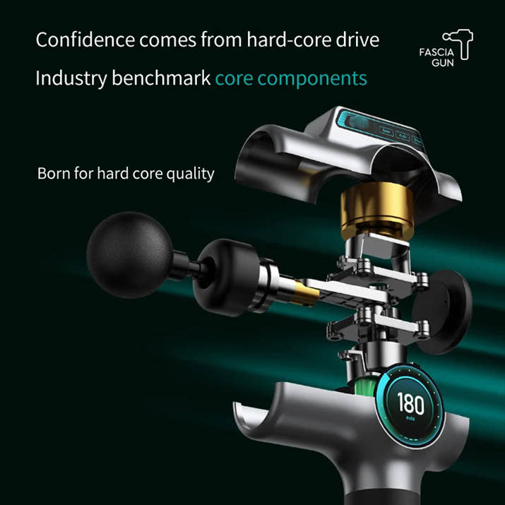 NeckFusion™ Deep Tissue Massage Gun – 99 Speed Levels, Quiet Motor, Full-Body Muscle Relief